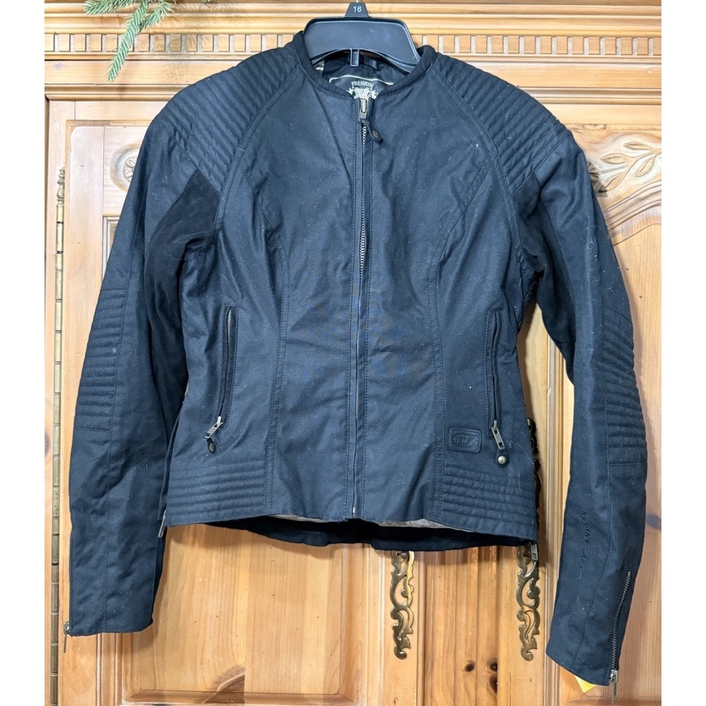 Roland Sands Designs Black Jett Jacket Small/Medium Motorcycle Waxed Cotton